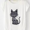 Cat Pattern Patch T-shirt ZK01