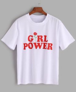 Girl Power Print T-shirt ZK01