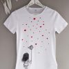 Girl Scoop-net And Hearts Tshirt ZK01