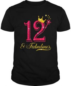 12th Birthday Girl Fabulous T-Shirt EL01
