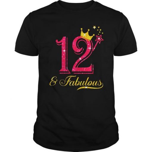 12th Birthday Girl Fabulous T-Shirt EL01