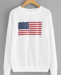 American Flag Print Sweatshirt SR01