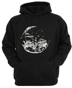 Alien on the moon hoodie SR29N
