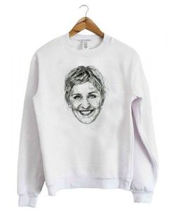 Ellen Degeneres White Sweatshirt AZ25N