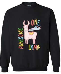 One Awesome Llama Sweatshirt Fd2D