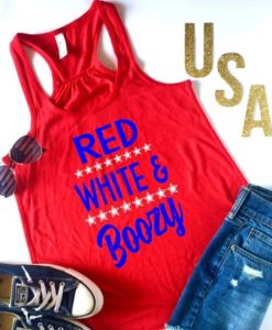 Red White and Boozy Tanktop Fd27J0