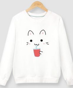 Cat Drink Sweatshirt EL6F0